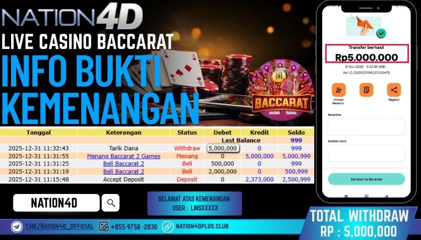 NATION4D -LIVE CASINO BACCARAT RP.5000000 LUNAS!F