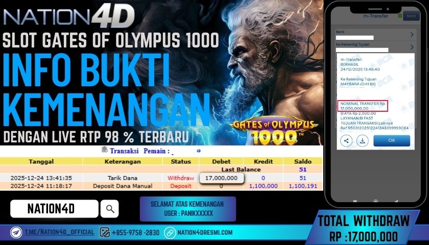 NATION4D -SLOT GATES OF OLYMPUS 1000 RP.17.000.000 LUNAS!