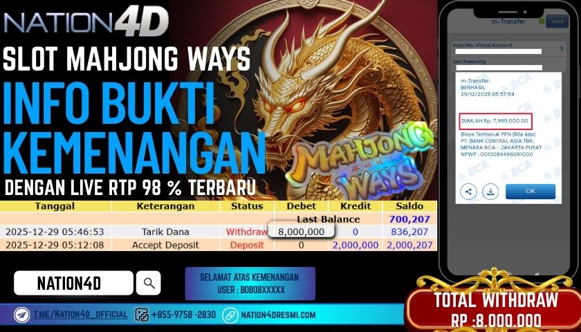 NATION4D -SLOT PG MAHJONG WAYS RP.8.000.000 LUNAS!