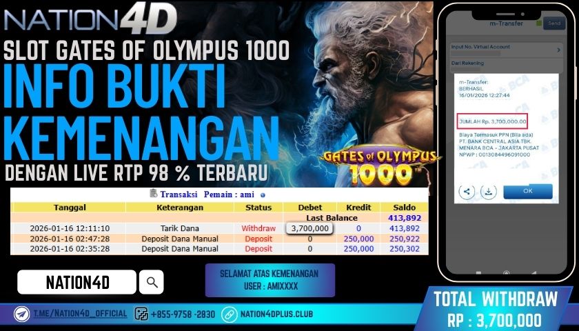 NATION4D SLOT GATES OF OLYMPUS 1000  RP. 3,700,000 – LUNASl