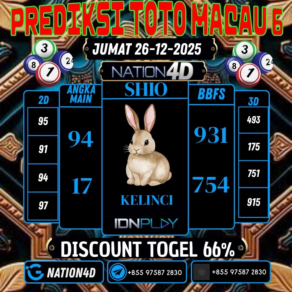 PREDIKSI TOTO MACAU 6