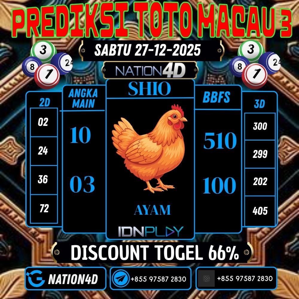 PREDIKSI TOTO MACAU 3