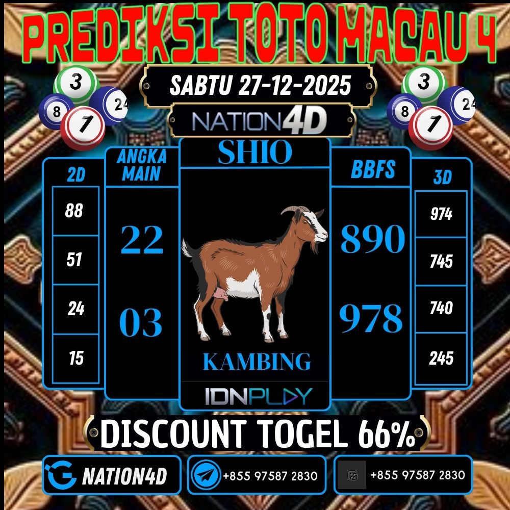 PREDIKSI TOTO MACAU 4