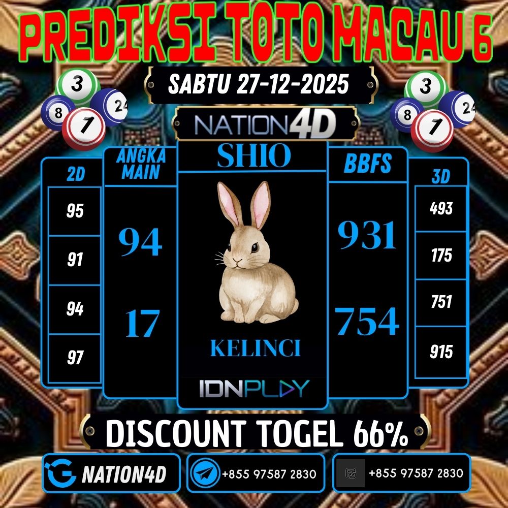 PREDIKSI TOTO MACAU 6