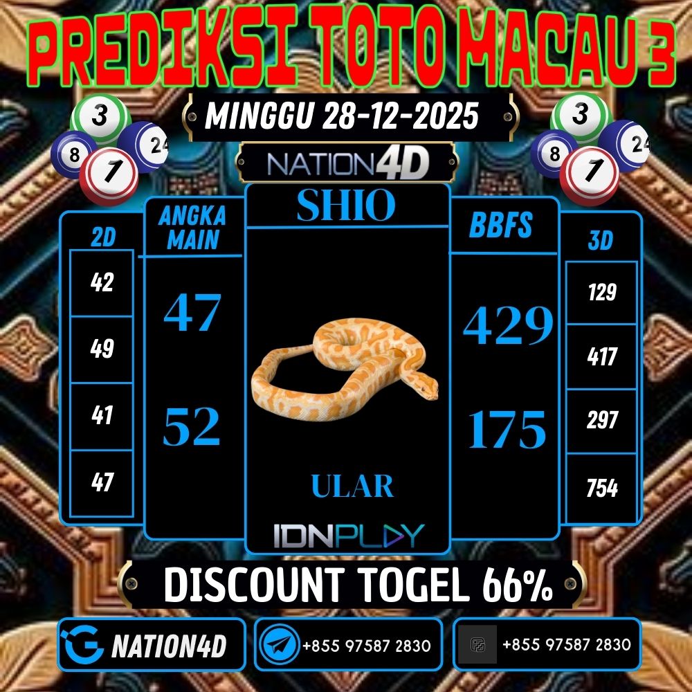 PREDIKSI TOTO MACAU 3