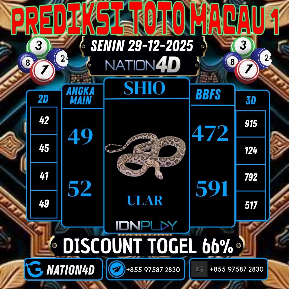 PREDIKSI TOTO MACAU 1