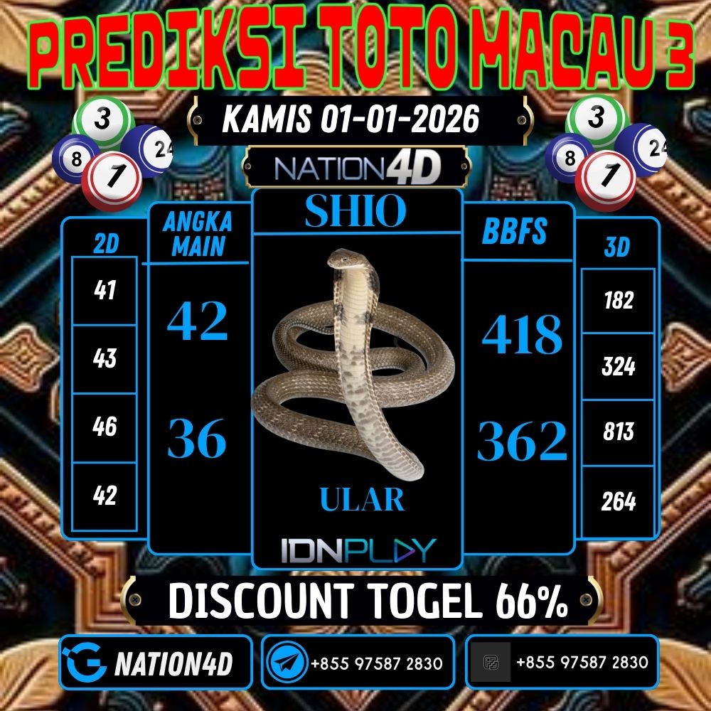 PREDIKSI TOTO MACAU 3