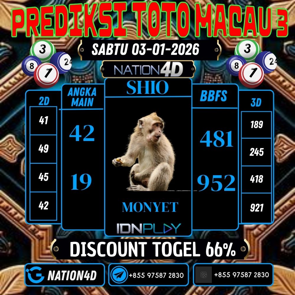 PREDIKSI TOTO MACAU 3