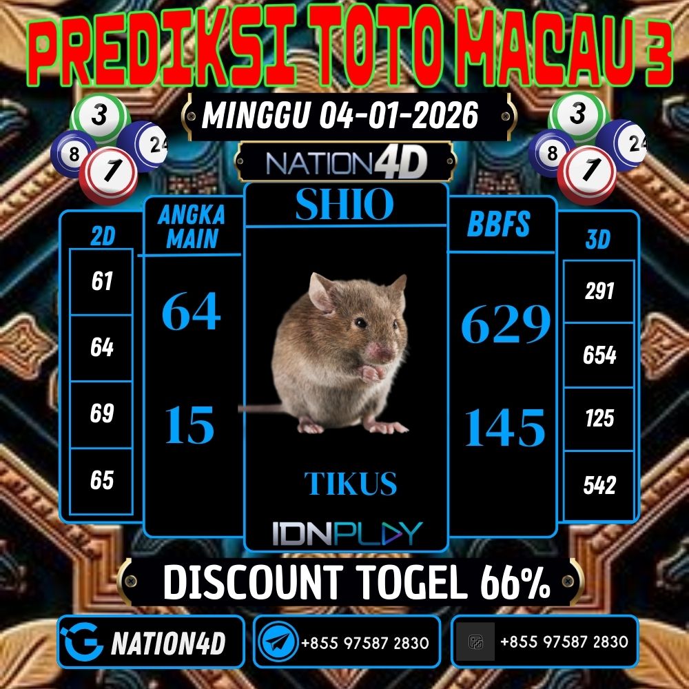PREDIKSI TOTO MACAU 3