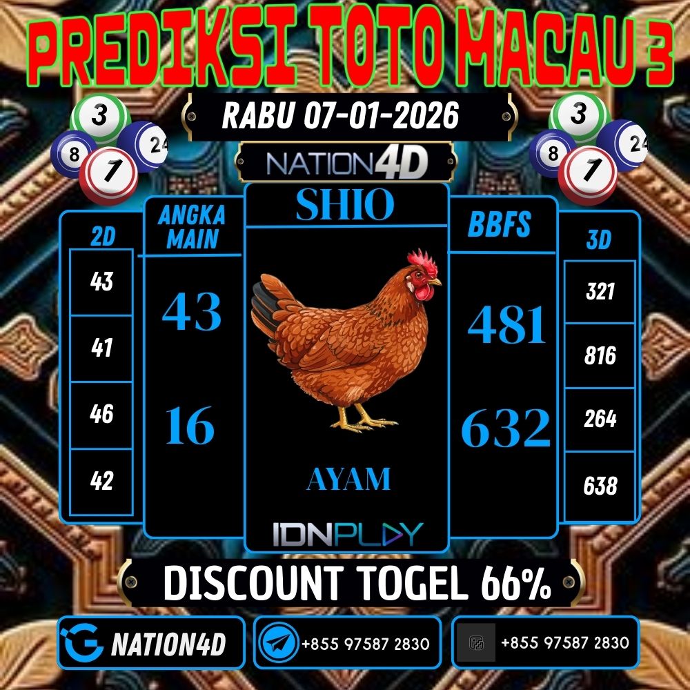 PREDIKSI TOTO MACAU 3