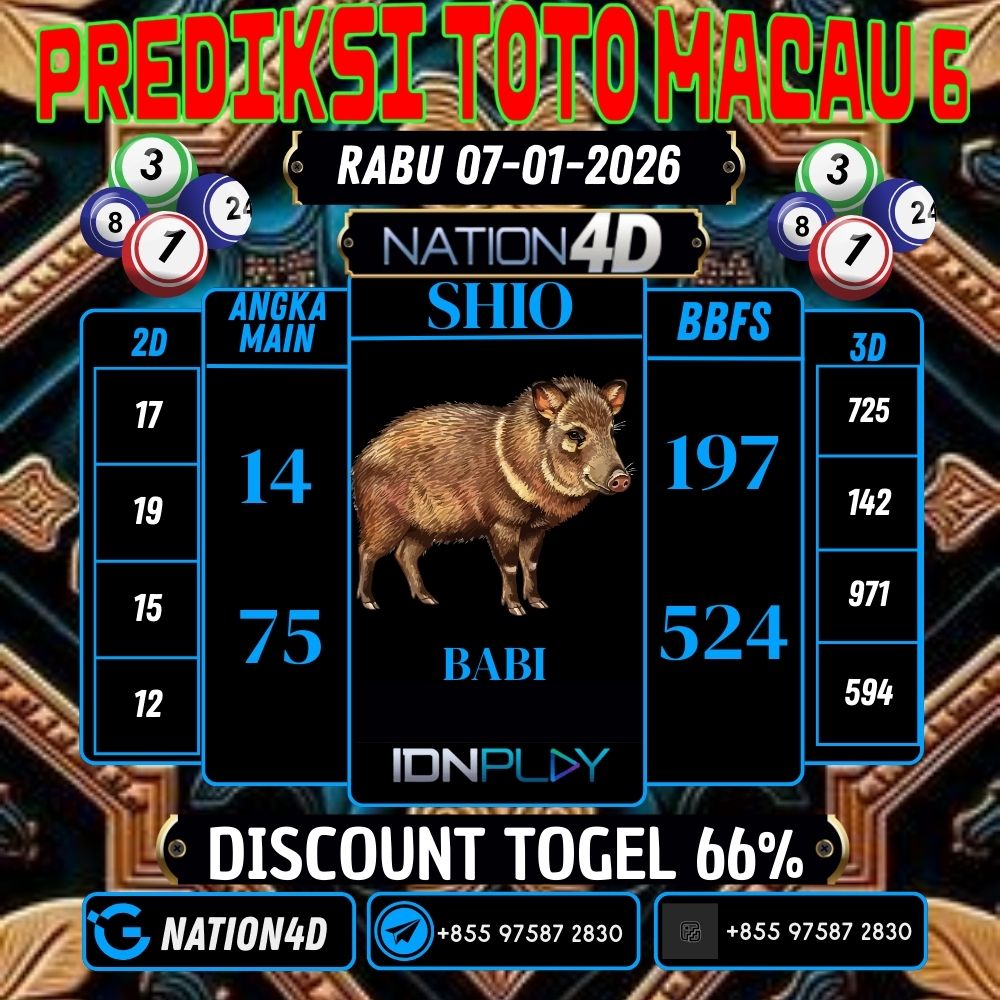 PREDIKSI TOTO MACAU 6