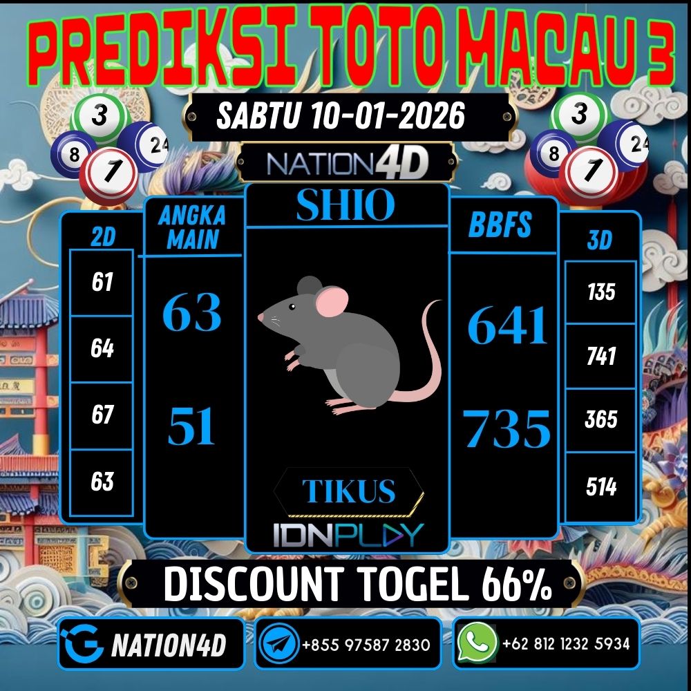 PREDIKSI TOTO MACAU 3