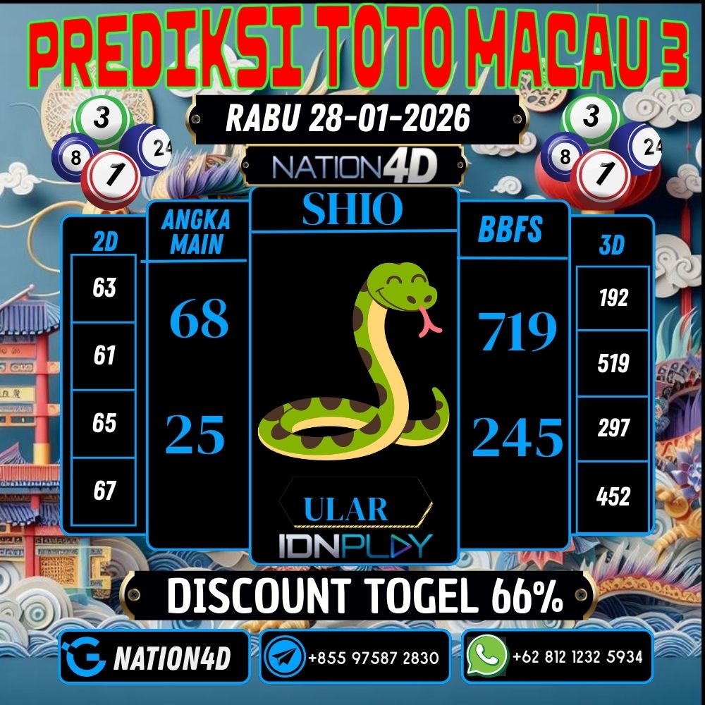 PREDIKSI TOTO MACAU 3