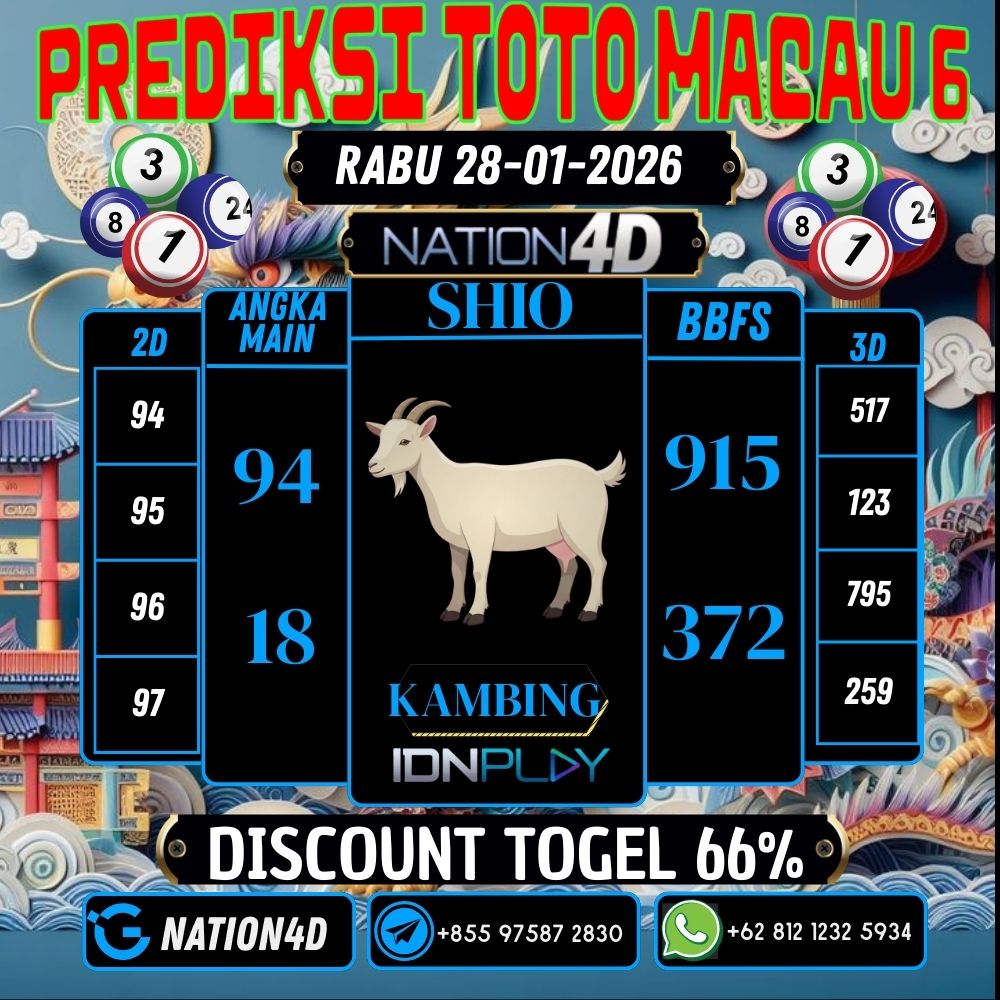 PREDIKSI TOTO MACAU 6